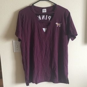 Victoria Secret burgundy tee